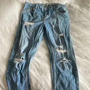 Womens ripped top shop skinny jeans